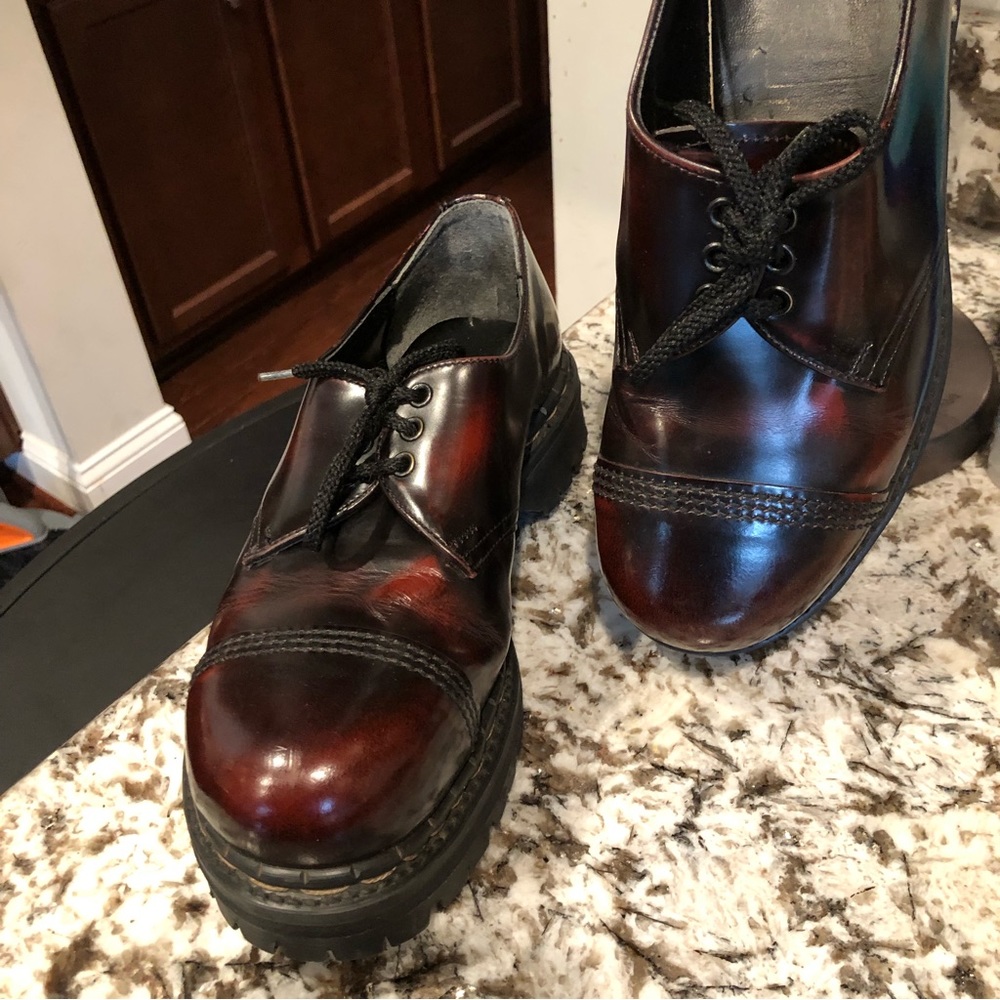 Vintage Gripfast Leather Burgundy shoes UK 7 LIKE NEW